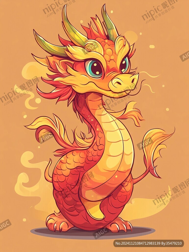 q版龙插画