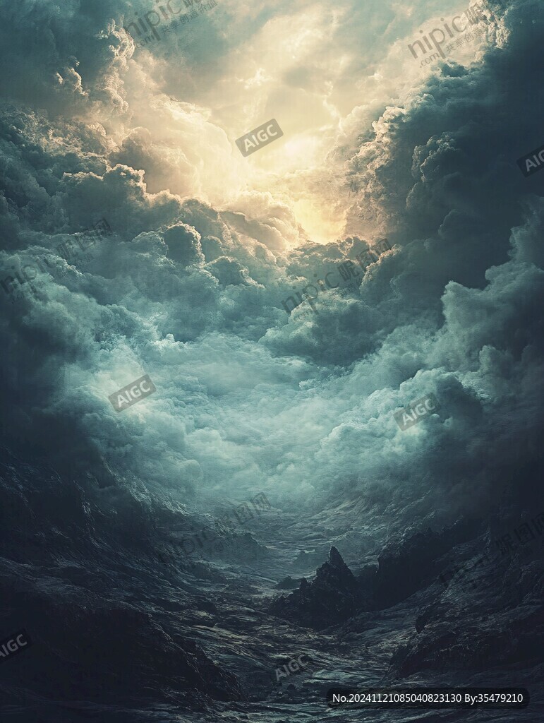 插画海平面