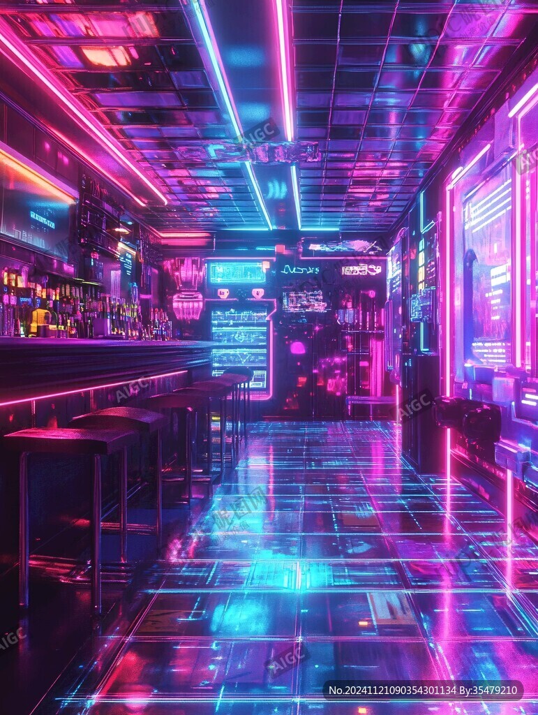 场景赛博插画
