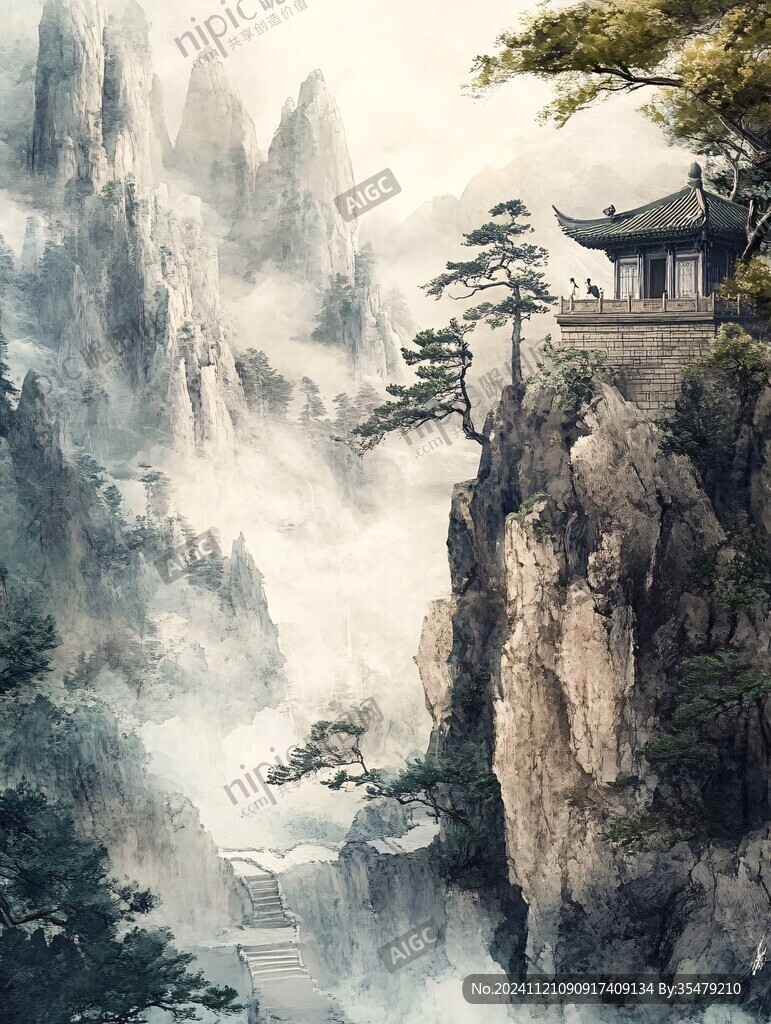 古风山水场景