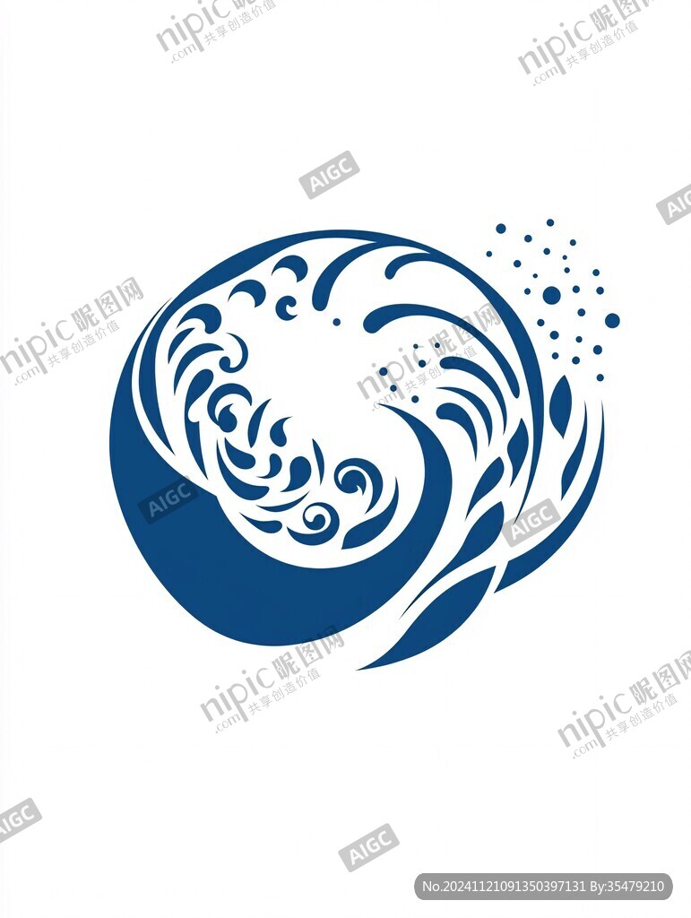 海浪海鲜浪花logo