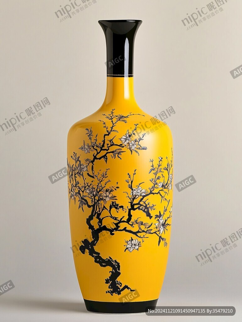 梅花图瓶