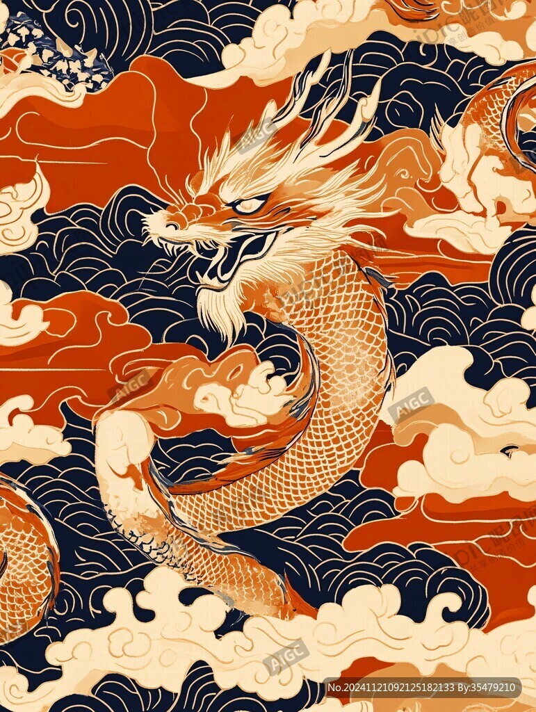龙包装插画