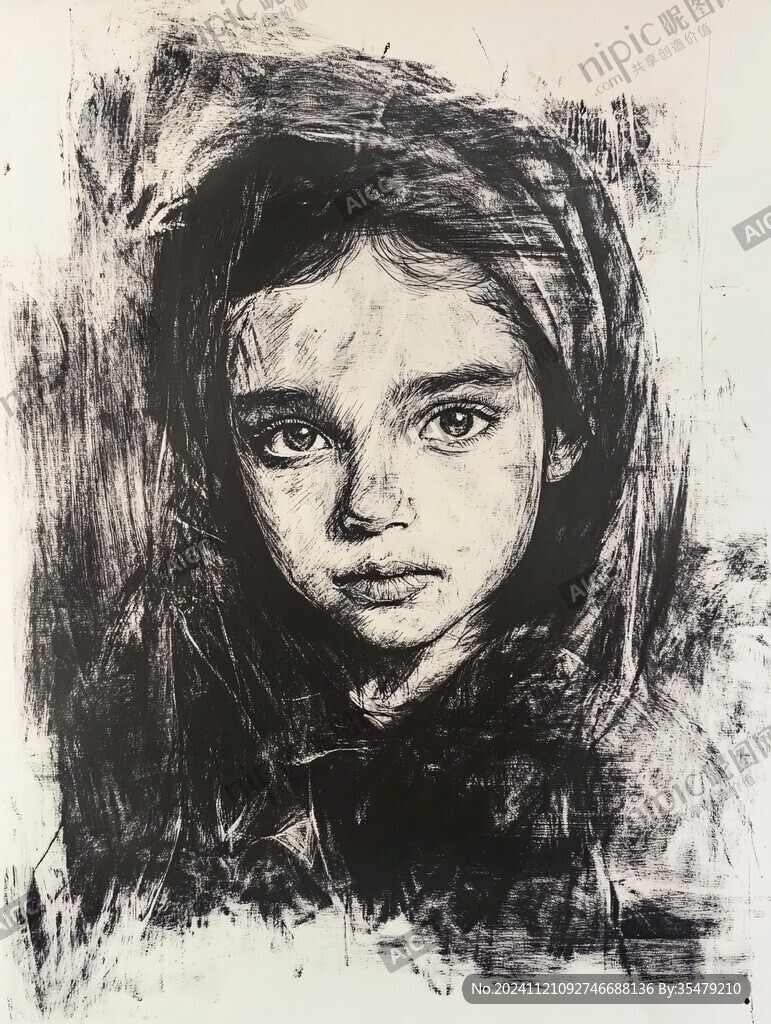 丙烯肖像画