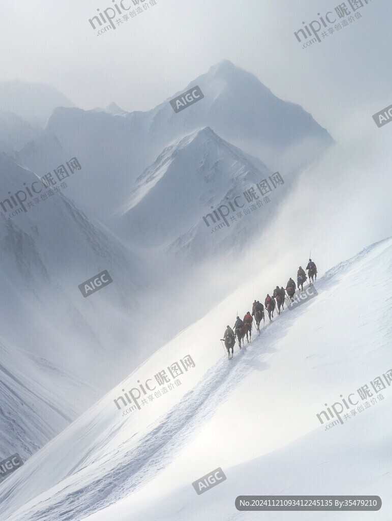 雪地驼队