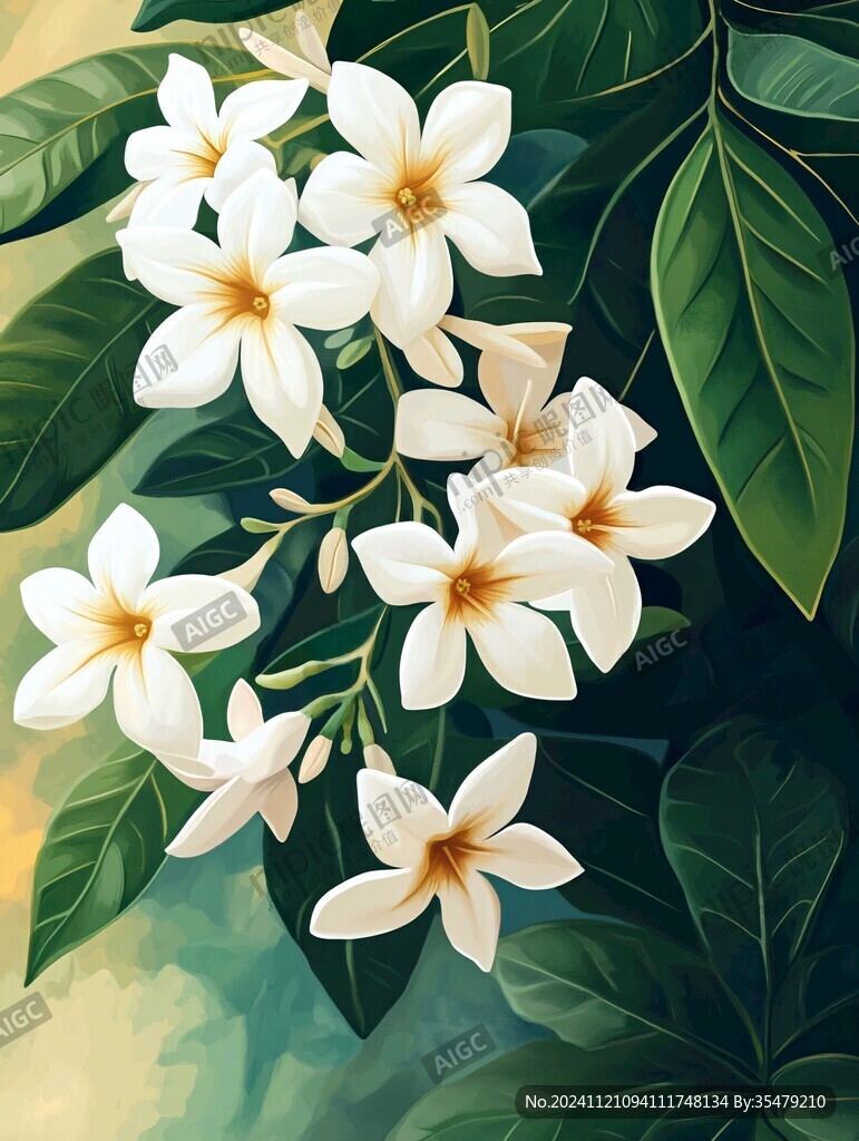茉莉花插画