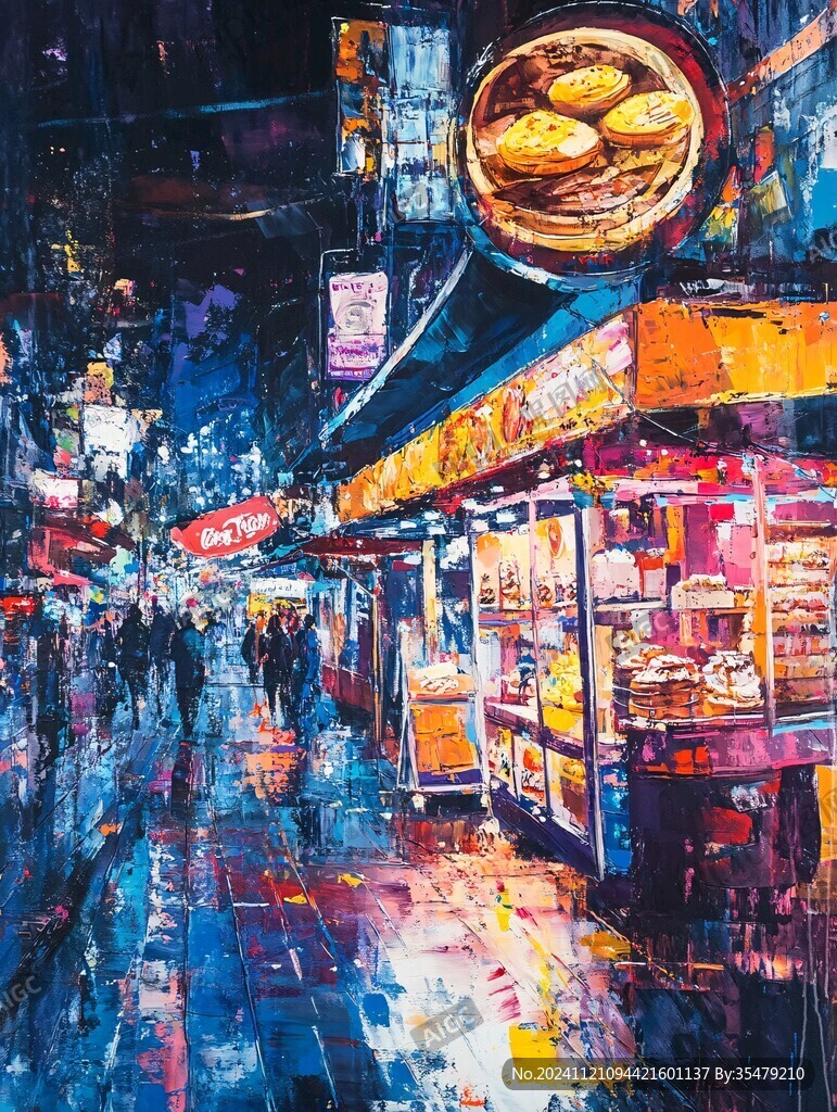 庙街插画