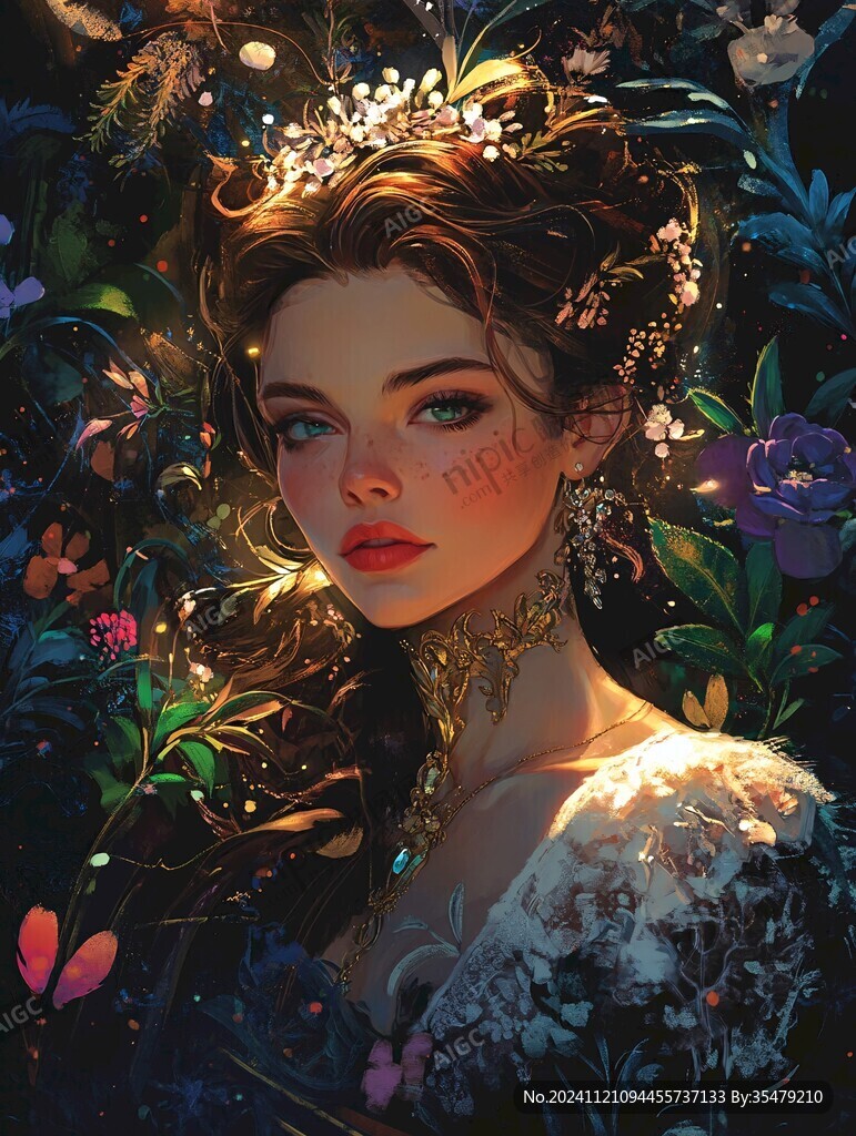 高级感女插画