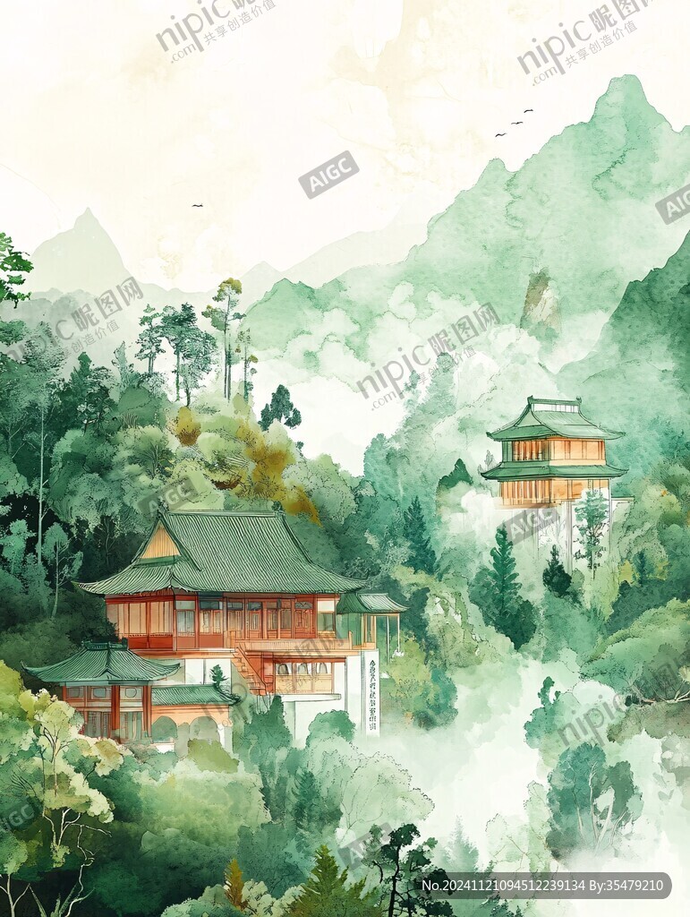 青城山插画