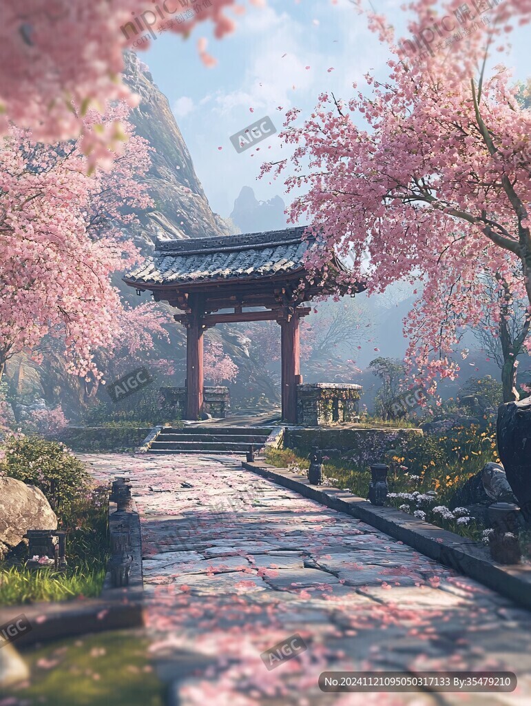 古风场景春暖花开