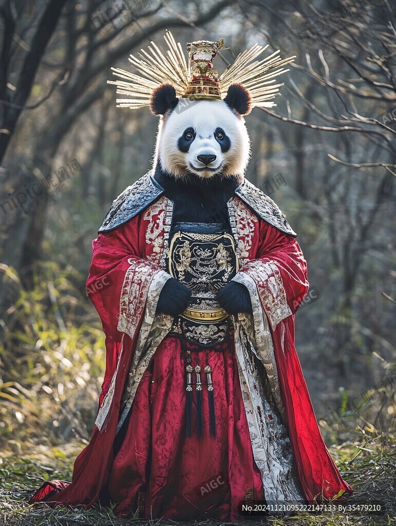 穿汉服的熊猫