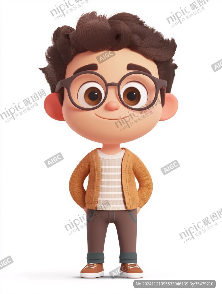 卡通q版男孩人物形象