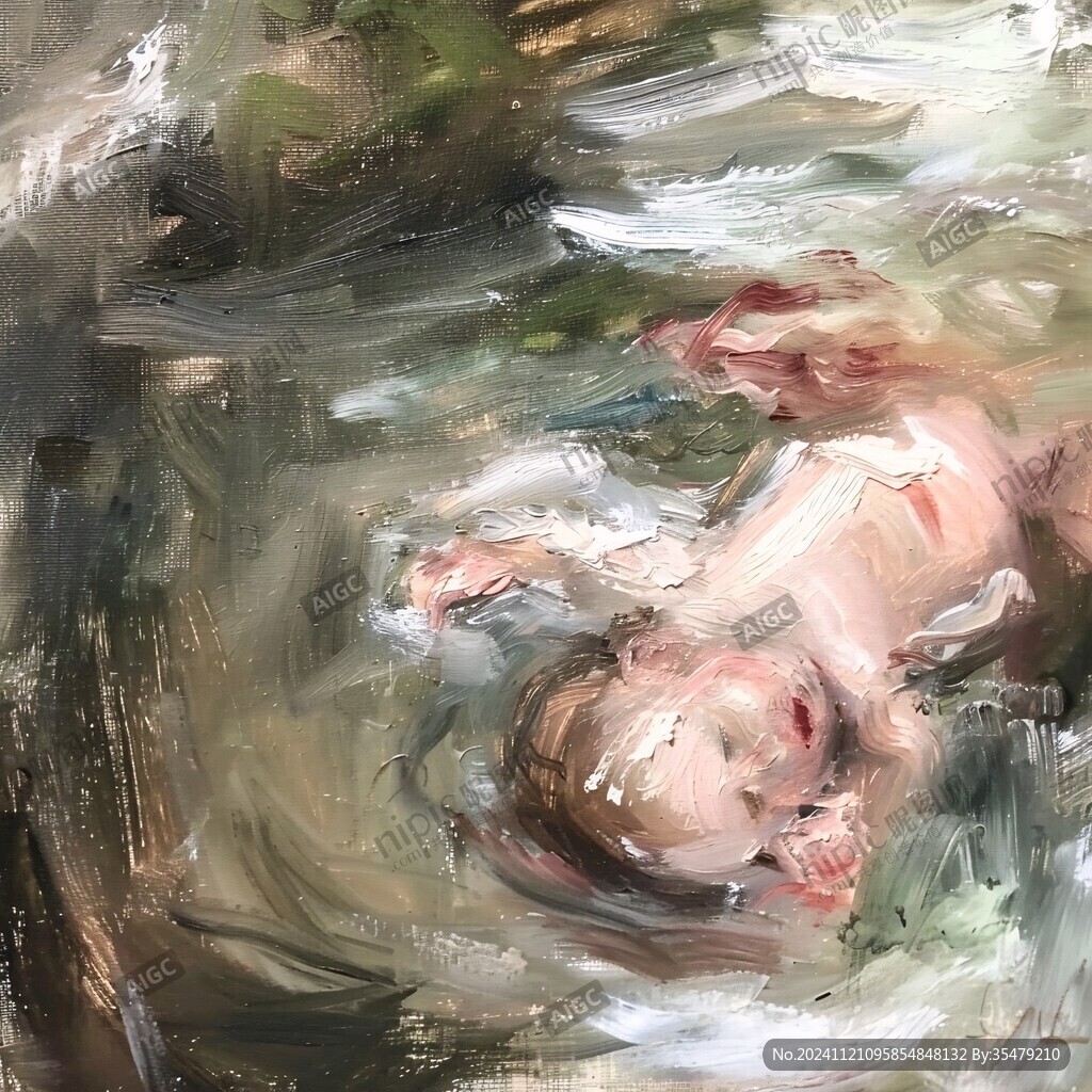 油画质地手绘人物