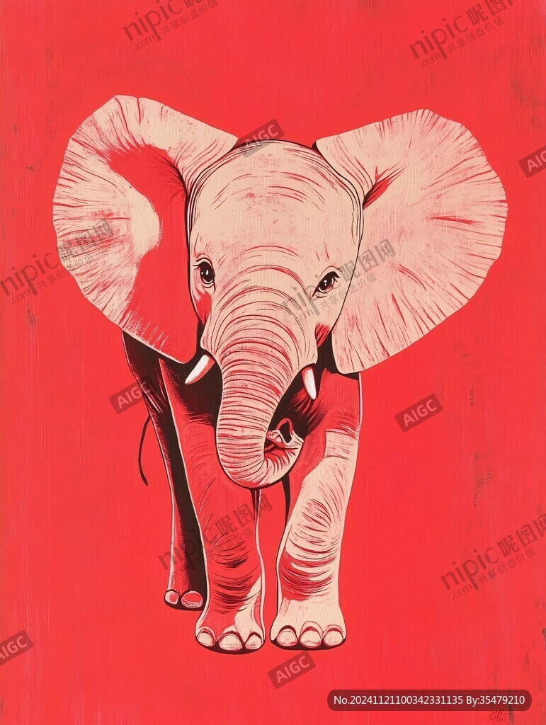 现代画大象
