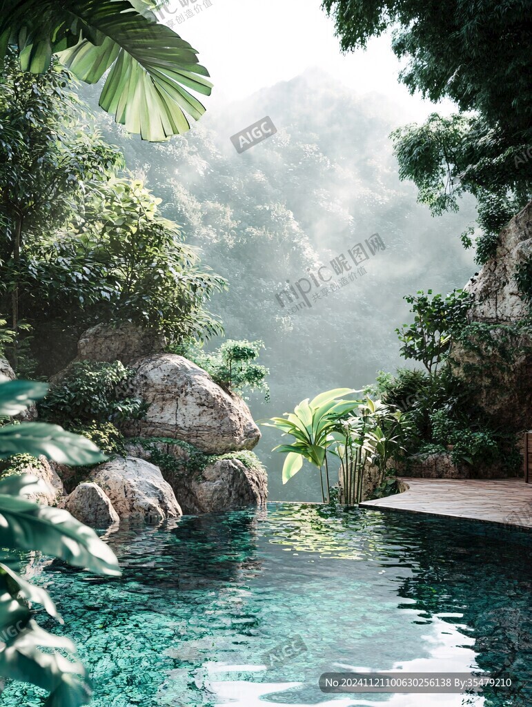 热带雨林泳池