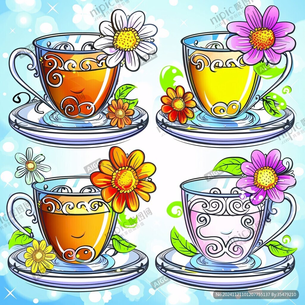 花草茶杯