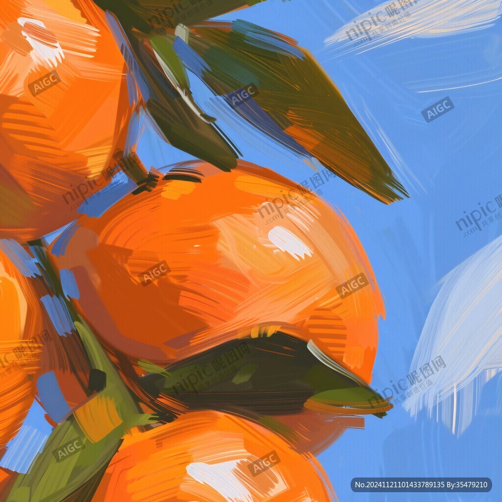 砂糖橘插画设计