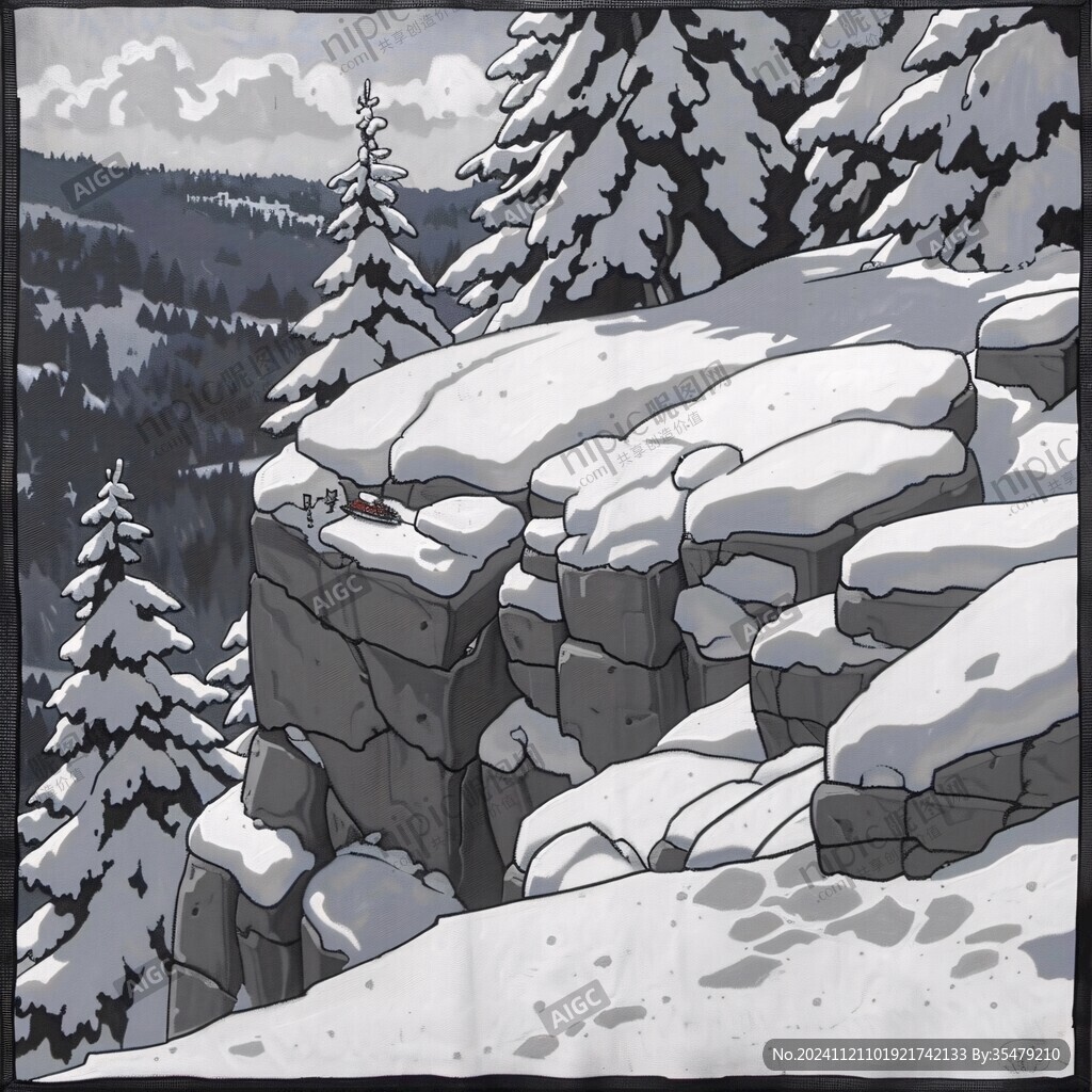 雪山原画