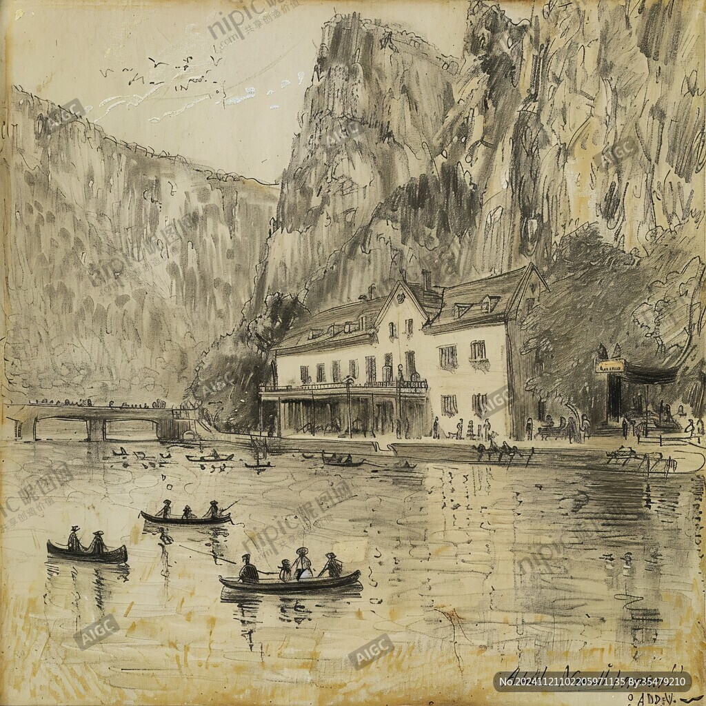瑞士素描线描鼠绘手绘