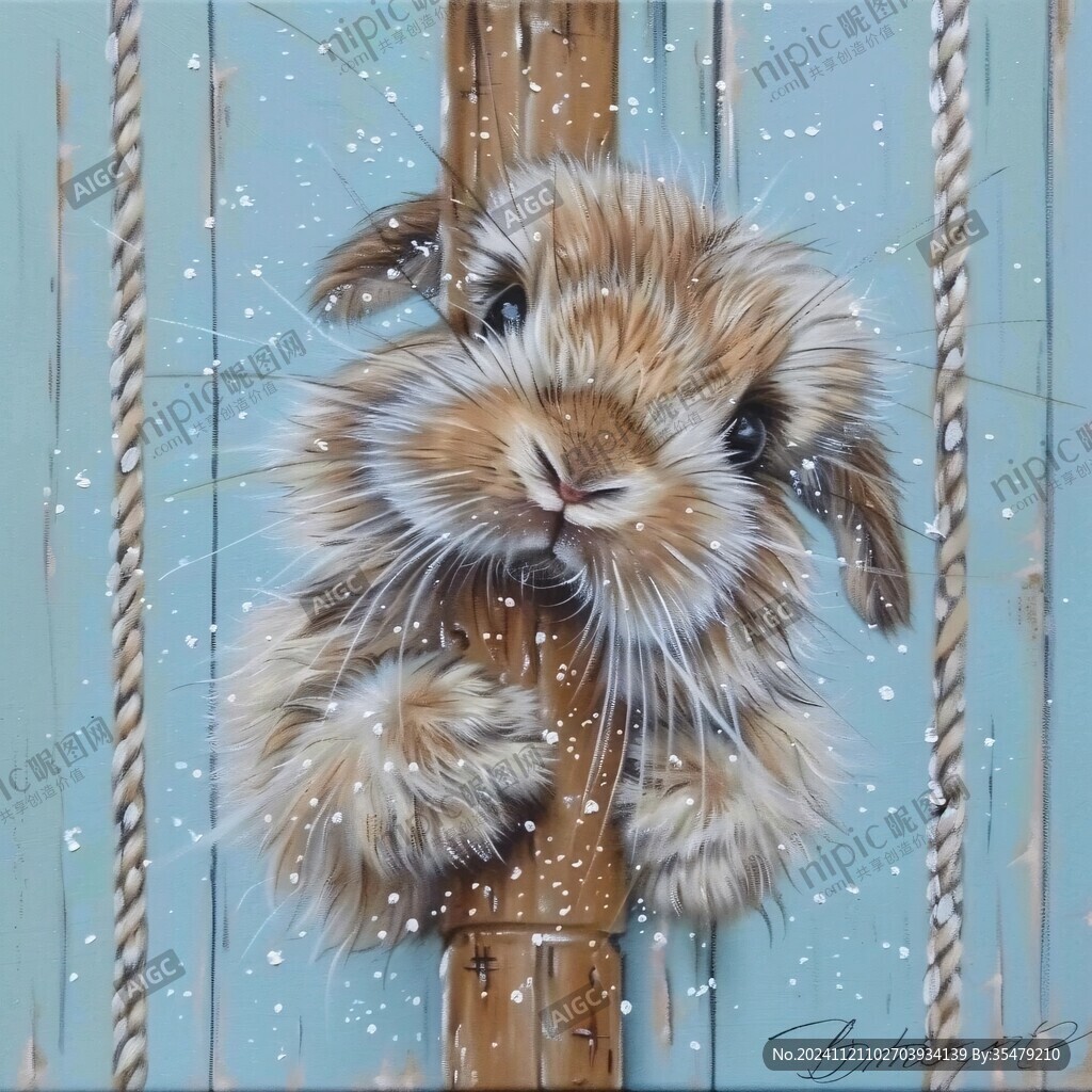 兔子壁画绘画