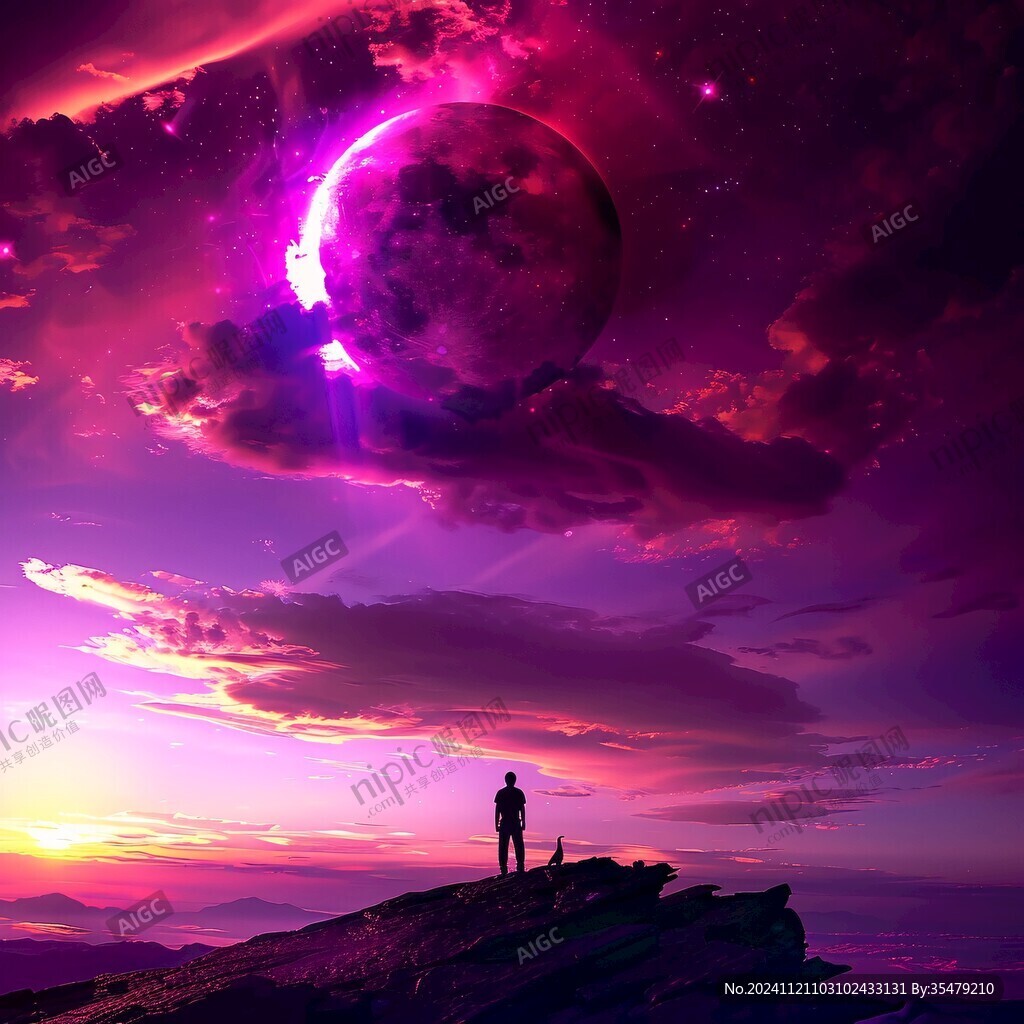 紫色星空高端大气图