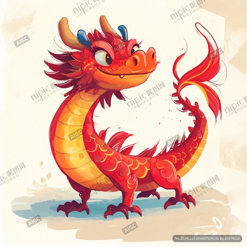 q版龙插画