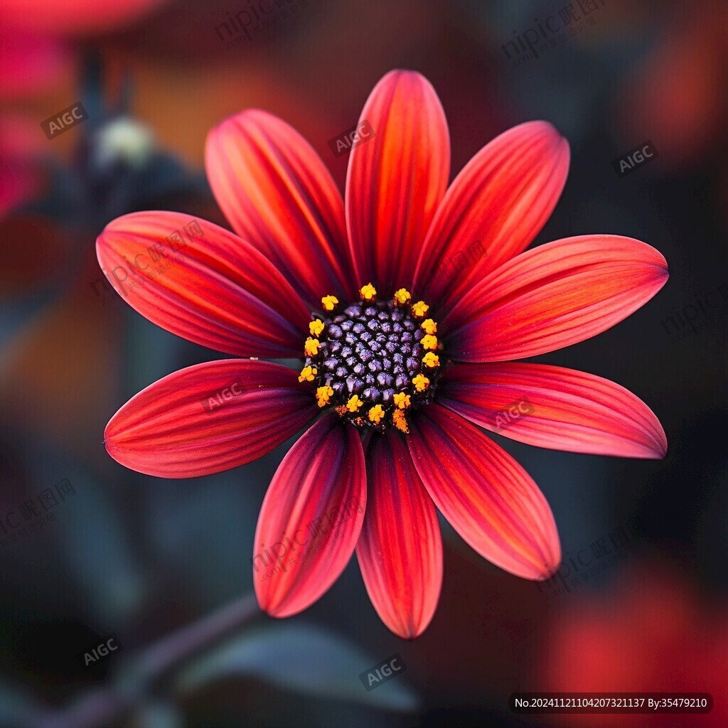 高清红色花卉