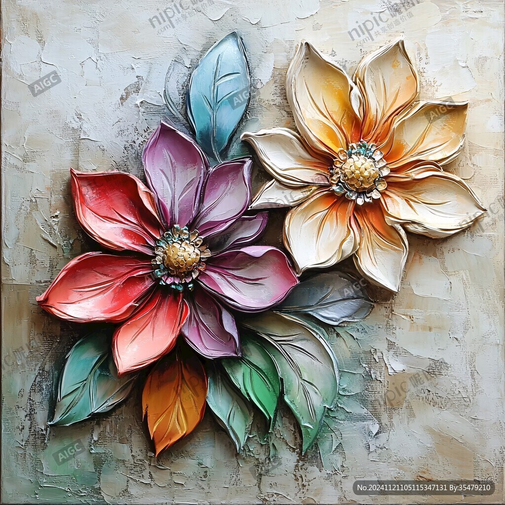 3d立体花装饰画