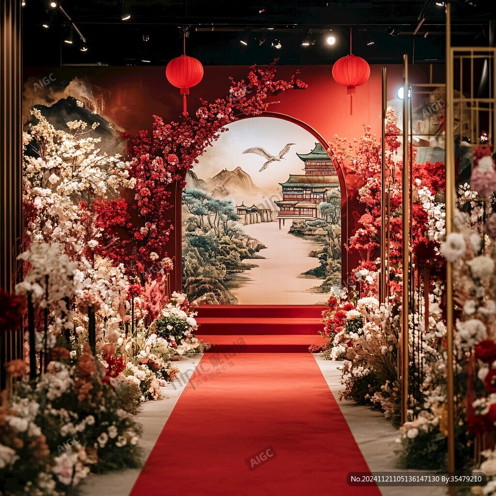 故宫红中式婚礼