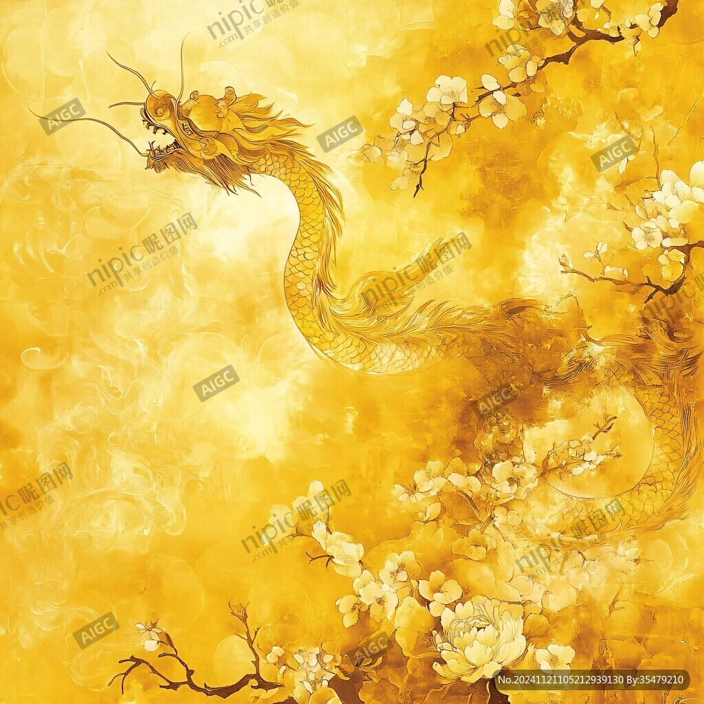 金色龙纹金龙苍龙青龙