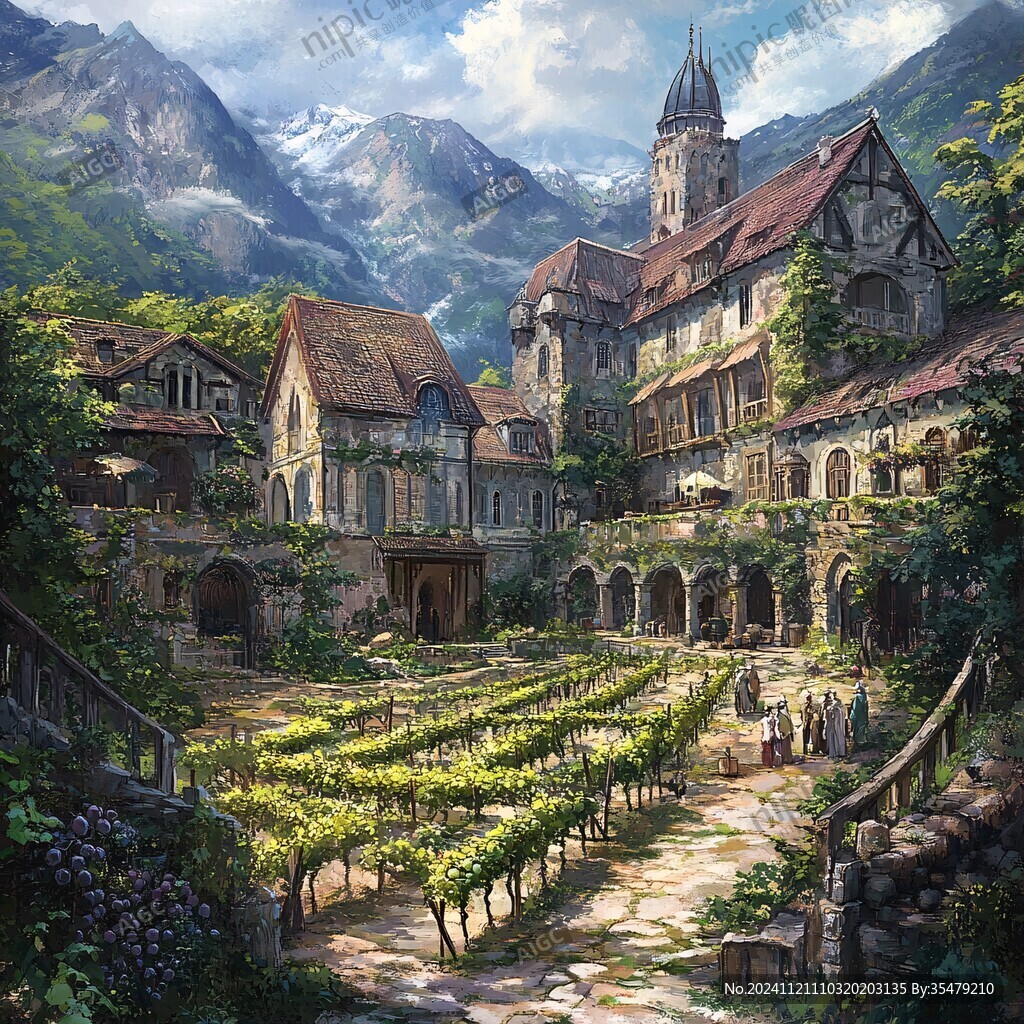 欧式庄园风景画