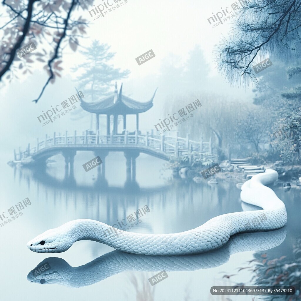 蛇11月插画