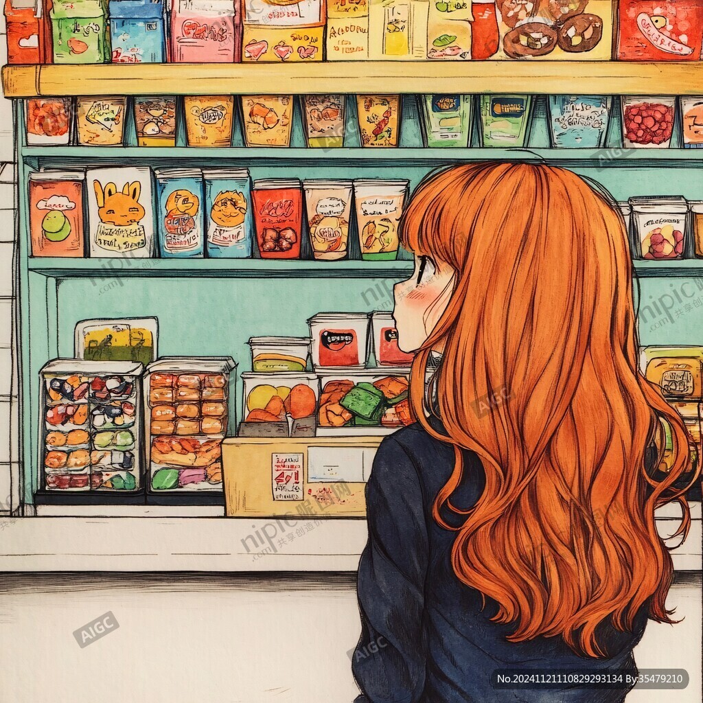 便利店零食插画