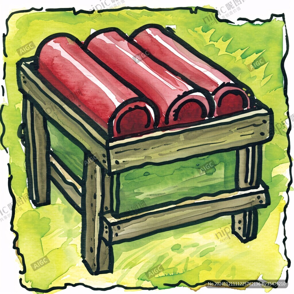 卡通插画凳子
