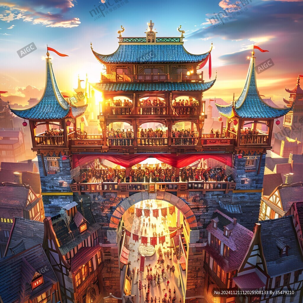 横店插画