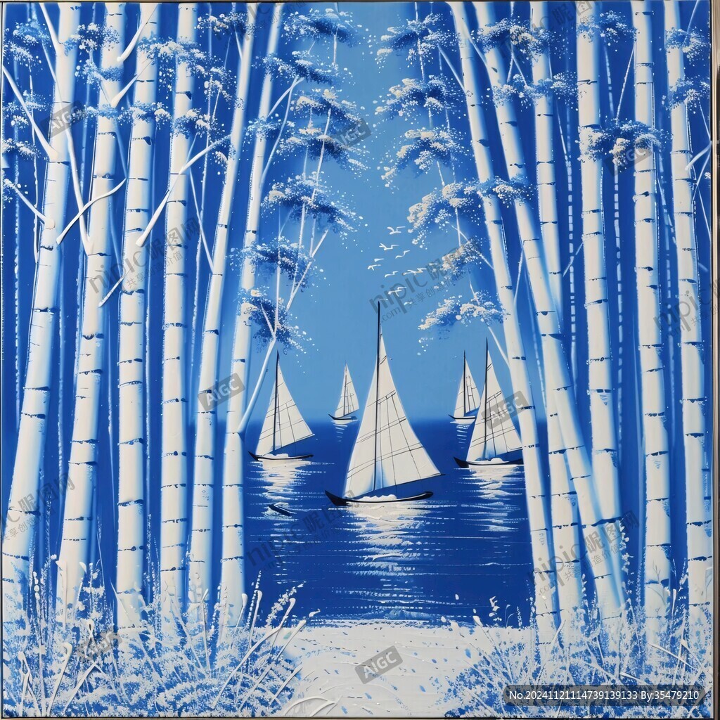 金色竹子装饰画