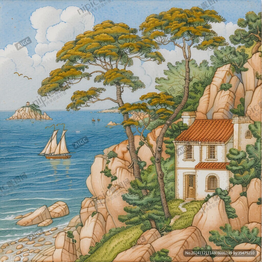 日光岩插画