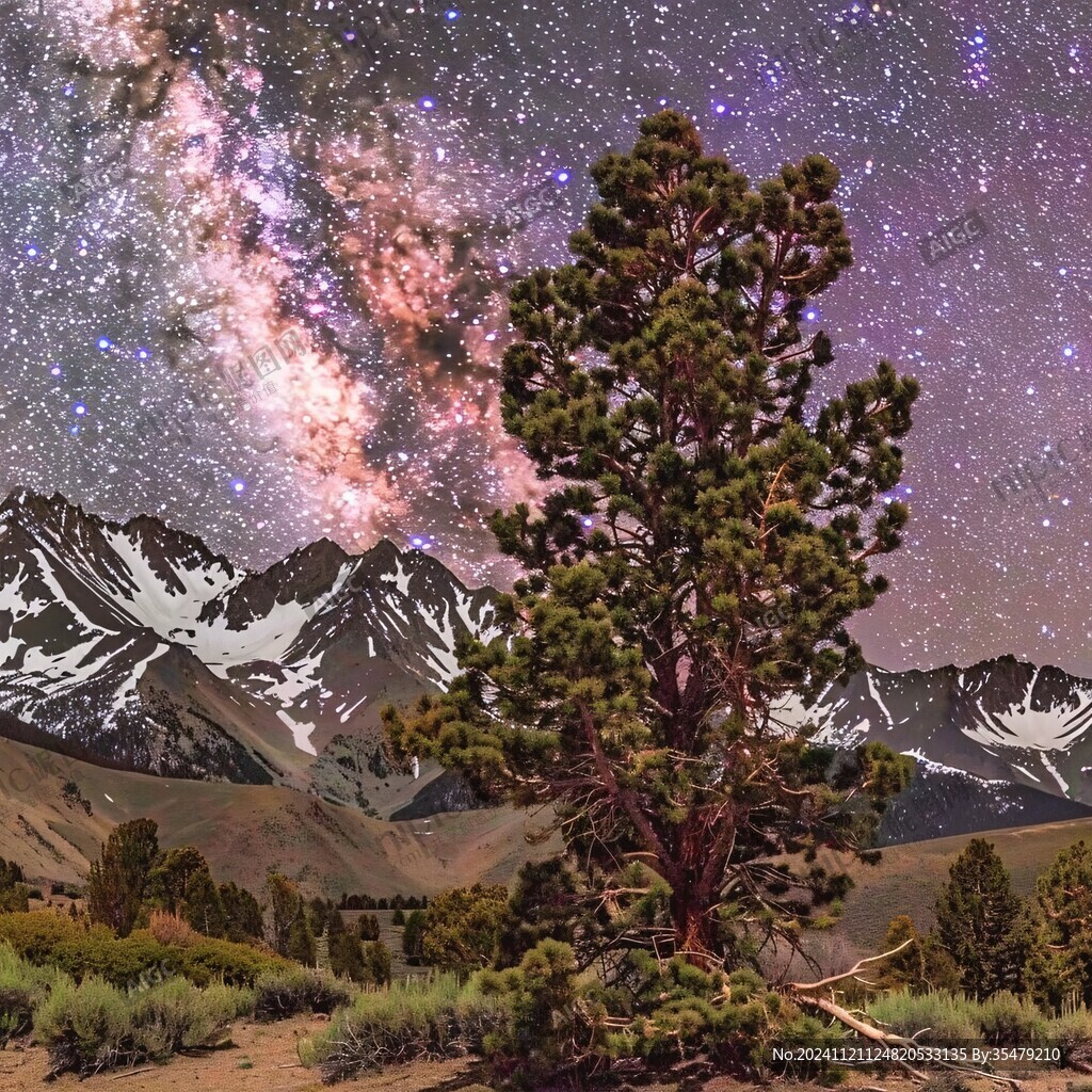仰望星空大树