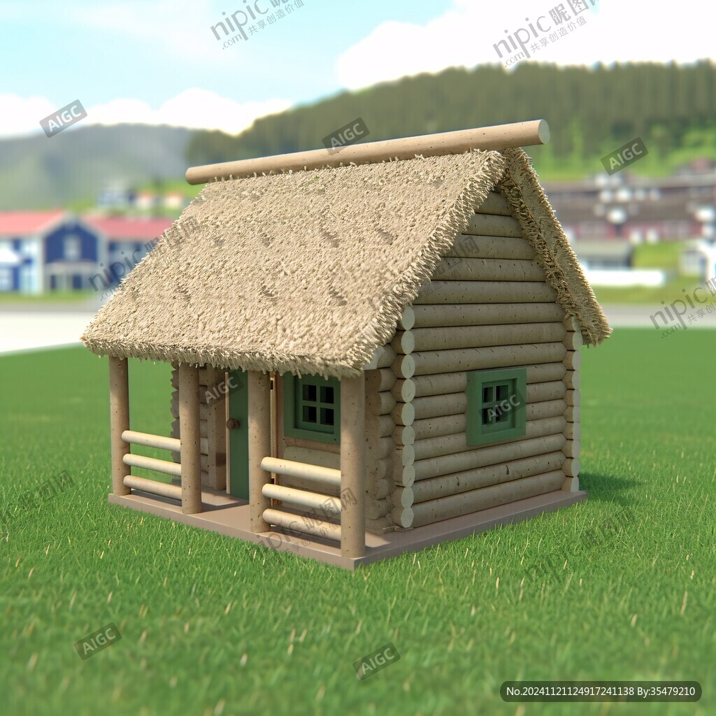 草楼房模型