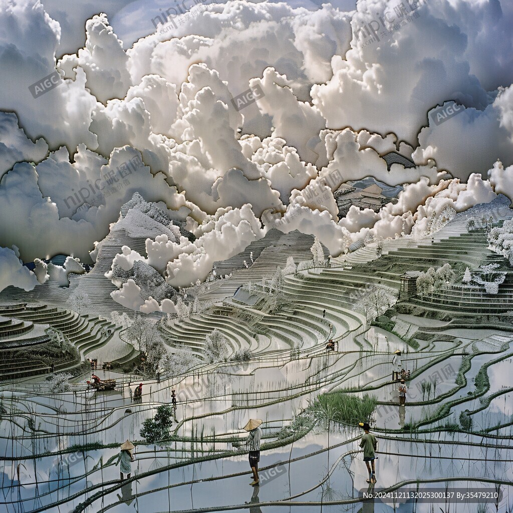 镜面梯田
