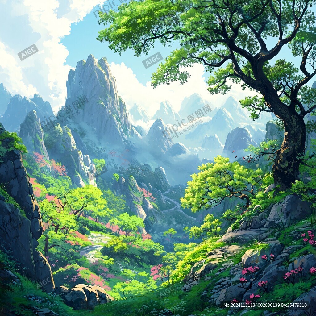 古风山水场景