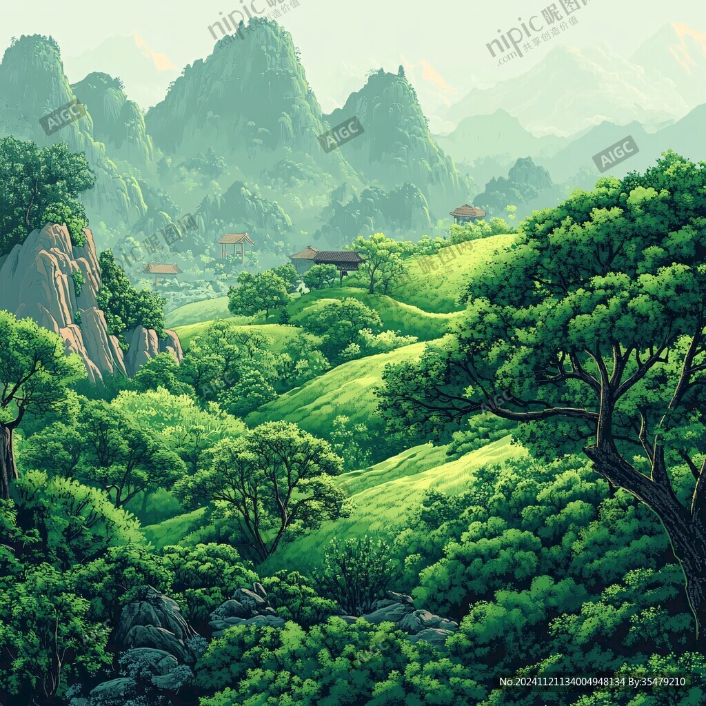 隐居山林场景