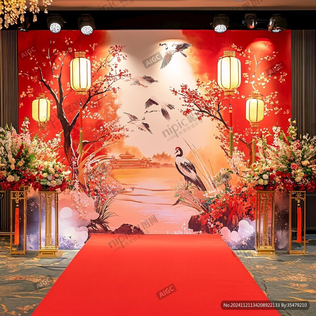 红金色日式婚礼