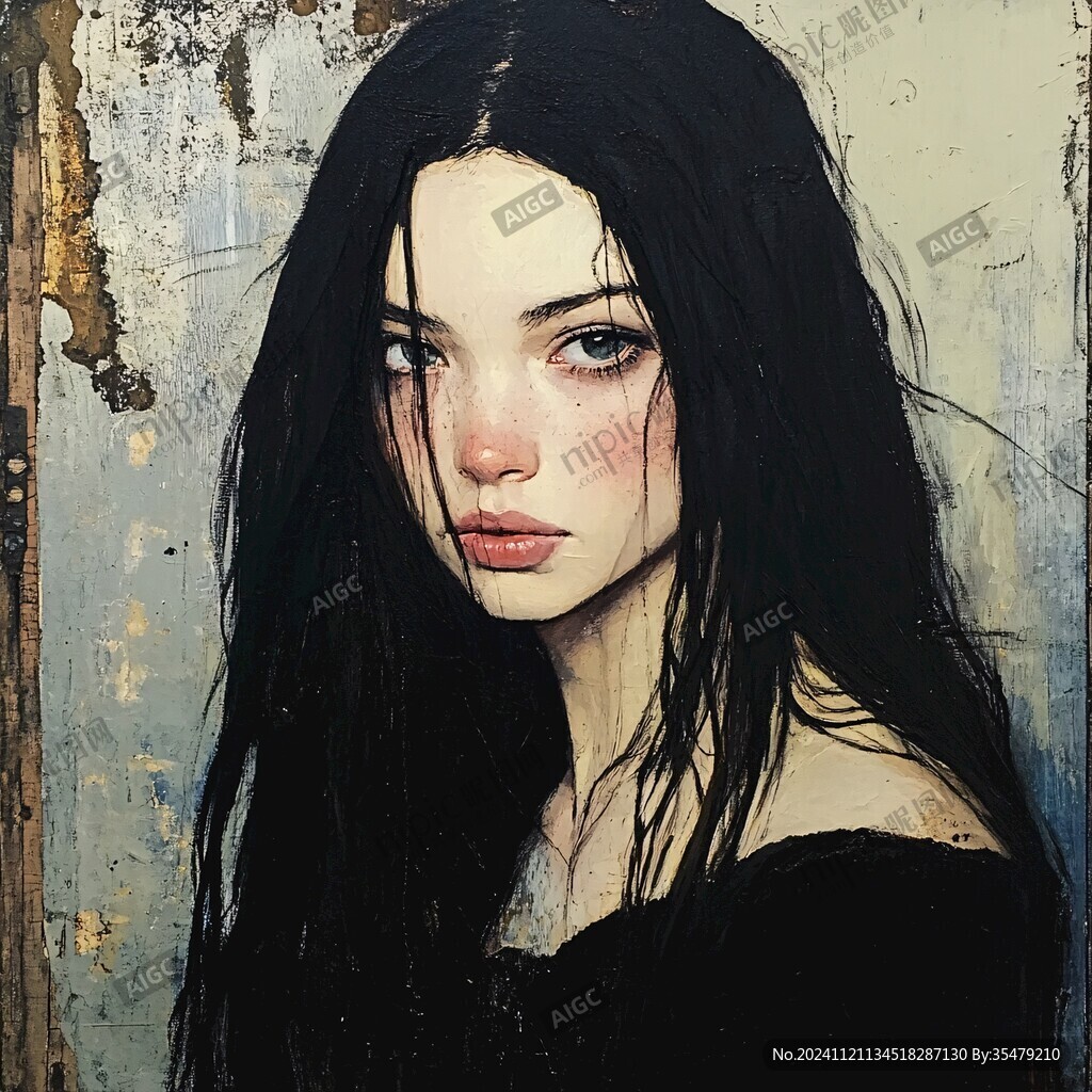 丙烯画人物