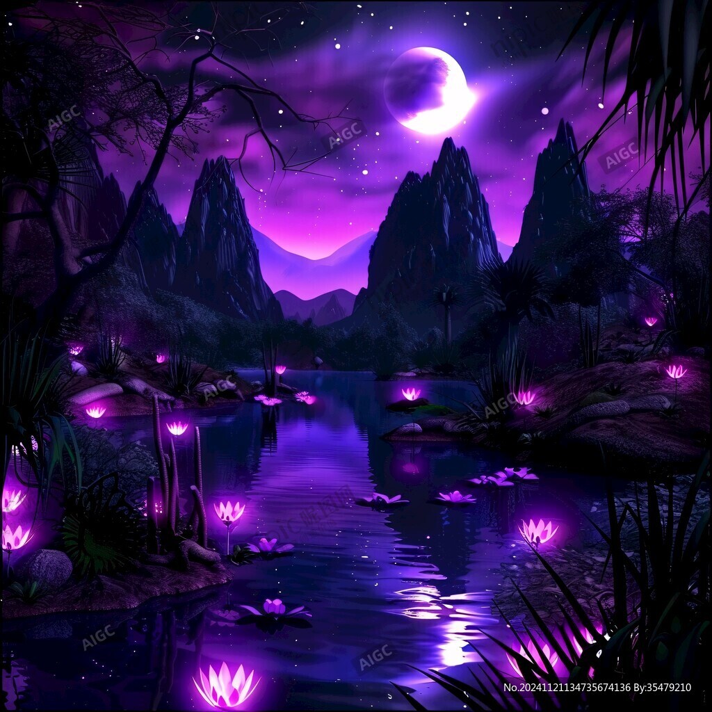 星月河幻想插画