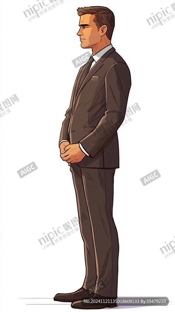 正式的服装半个身体只有一人男