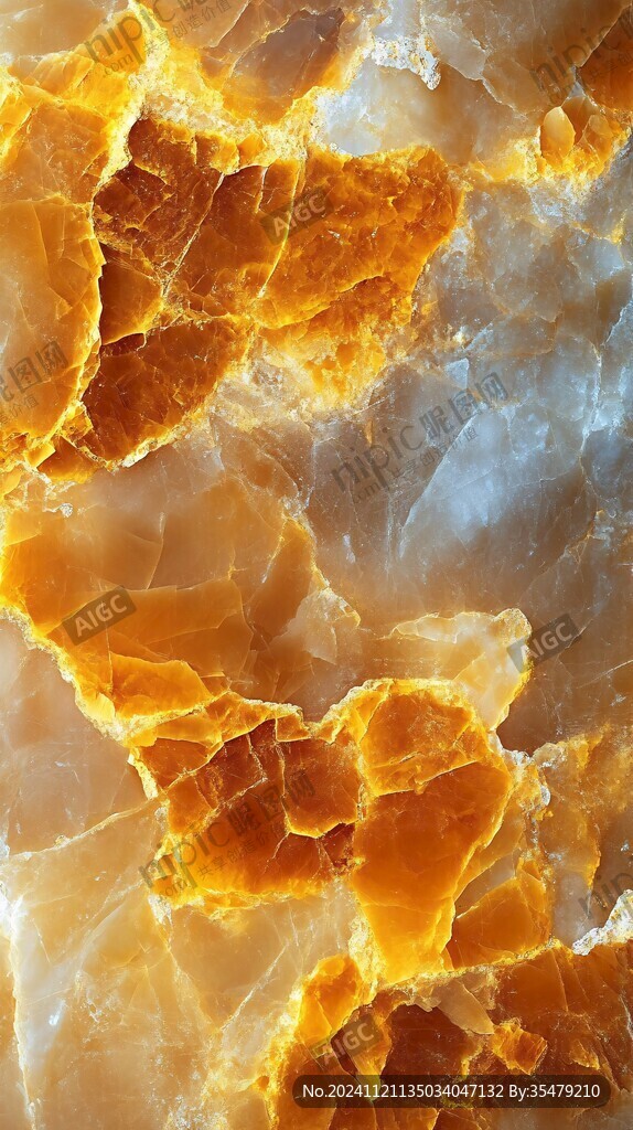 蓝色透光大理石装饰画