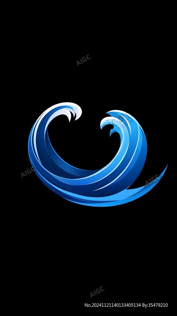 浪花心形logo