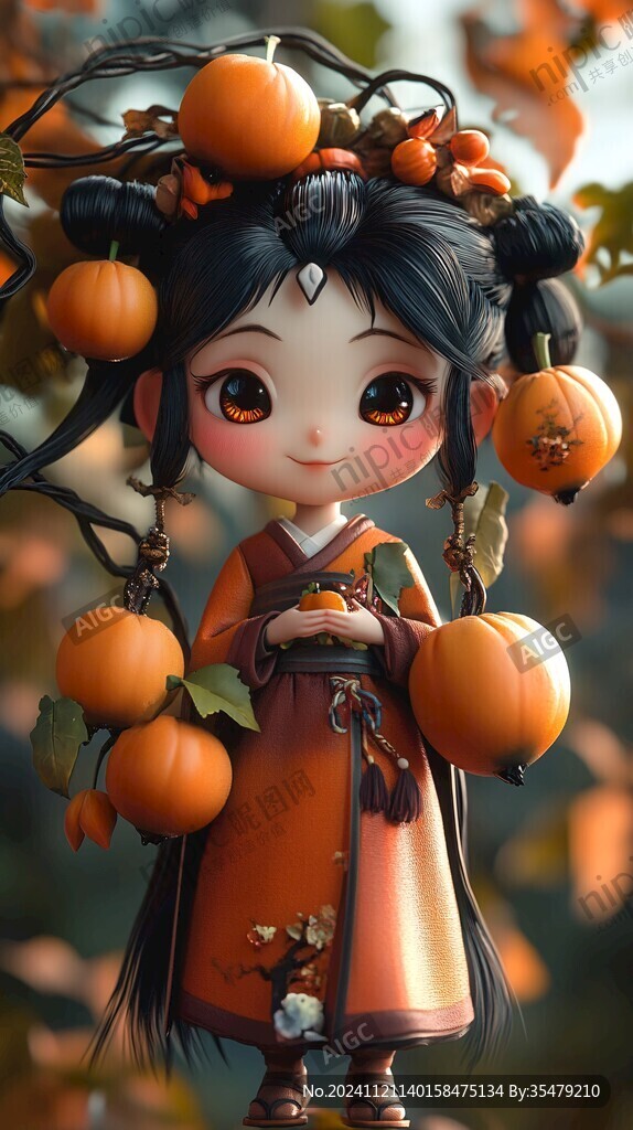 蒲州珠蜜柿插画