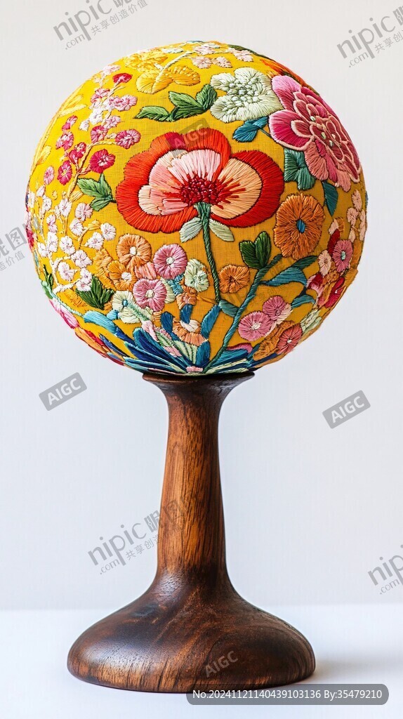 花卉纹台灯